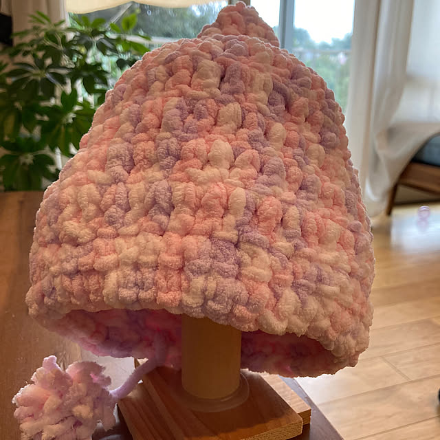 My Desk,ダイソー,あむころ,おうちじかん,編み物,観葉植物,癒し,unico ダイニングテーブル,子どもと暮らす fufuの部屋