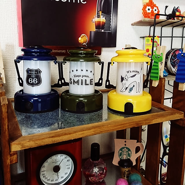 My Shelf,セリア♡,LEDランタン♪,転写シールで簡単リメイク♪ Sgt.pepperの部屋