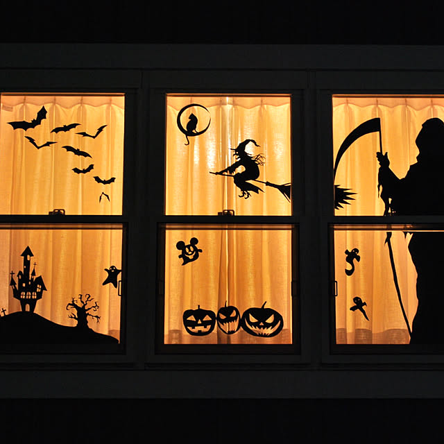 ハンドメイド,handmade,ウィンドウデコレーション,ハロウィン,HALLOWEEN,On Walls,本気のハロウィン,窓,DIY,ディスプレイ seashoreの部屋