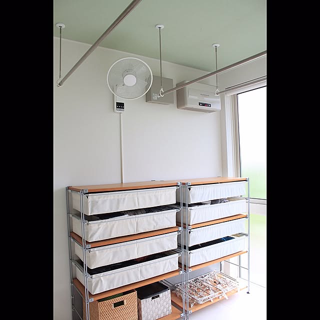 Bathroom,壁掛け扇風機,買ってよかったモノ,無印良品,北欧ナチュラル,家事室,ニトリ mekichinの部屋