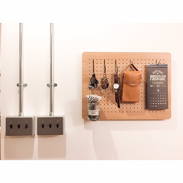 Bedroom,加湿器代わり,エコ加湿器,有孔ボード,加湿器,ヴィンテージ風,男前インテリア,リノベーション,中古一戸建て yanの部屋