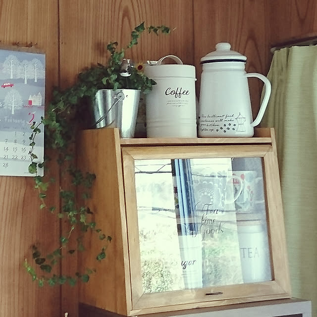 Kitchen,ガラスケース,キャニスター,Studio Clip,北欧風,おうちカフェ,アラビア,ほーろーケトル,昼バージョン kogumaの部屋