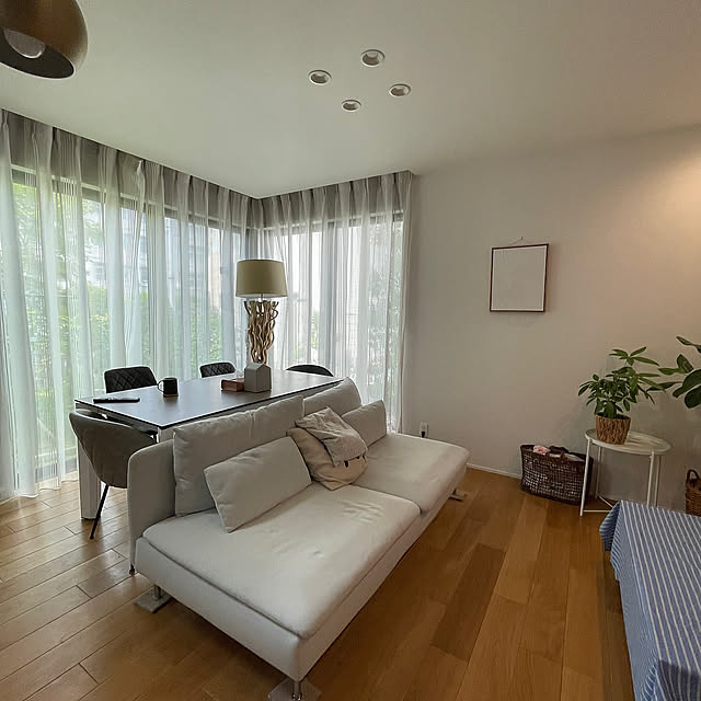 Lounge,ソーデルハムン,ダイニングテーブル,日の光,IKEA,観葉植物 yu_iの部屋