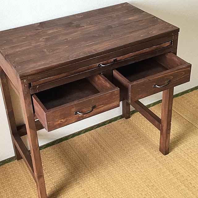 My Desk,DIY,家具・雑貨,ドロワー,アンティーク,HPにて販売中！,いいね&フォローありがとうございます☆,ヴィンテージ,ハンドメイド,ホームセンターで材料全て調達,よろしくお願いします(´ ˘ `๑)♡,男前,コンテスト用に再投稿,フォロー＆いいね！ありがとうございます☆,minneにて販売中♡,カフェ風,スライドテーブル,デスク,minneにも掲載,ホームセンター行けば何でもできる！ Baum-ringの部屋