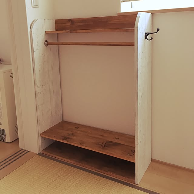 My Shelf,入園準備,ハンガーラックDIY,ハンガーラック,DIY,セリア,手作り you-taの部屋