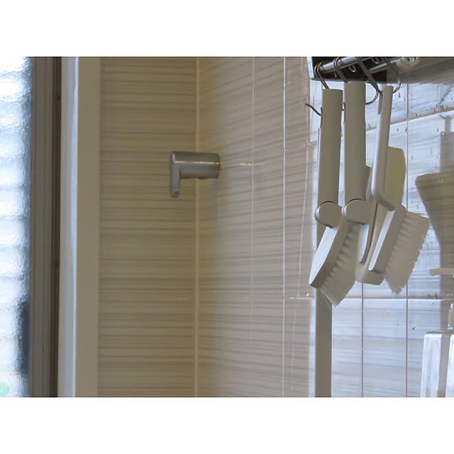 Bathroom,ステンレス横ブレしにくいフック・大,軽量ショートポール,タイル目地ブラシ,バス用スポンジ,ブラシ,掃除用品システム,無印良品,新入り,スッキリ暮らしたい,いつもありがとうございます,2018.01.17 shinoの部屋