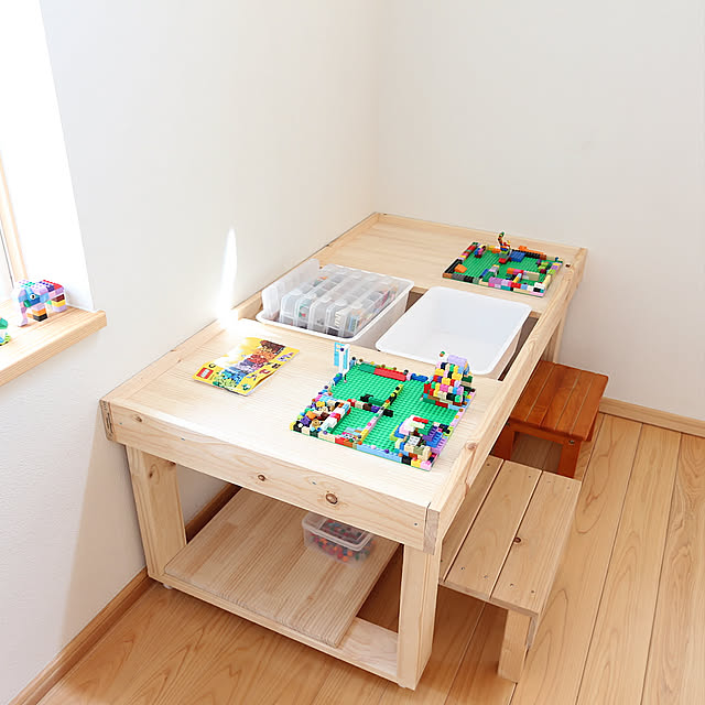 My Desk,DIY,レゴ収納,レゴ,プレイテーブルDIY,プレイテーブル chiyoの部屋
