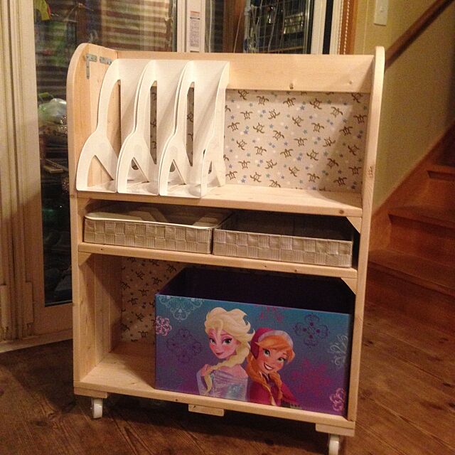 My Shelf,1×4で作る家具,アナ雪,DIY,ダイソー,ランドセルラック snow.axeの部屋