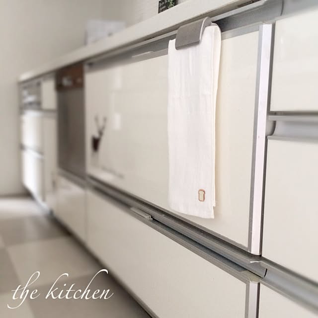 Kitchen,タオル,市松模様,セリアのタオル,セリア,RC三重支部,RC愛知,RC名古屋,端材クラブ,ホワイトインテリア atominaの部屋
