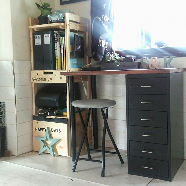 My Shelf,IKEA,クッションパネル,パイン材ランドセルラック,勉強机,クッションフロア,お星さま,元和室,山善,ランドセルラック,モニター当選♡,教科書収納,ブログも見てね♡ yuuの部屋
