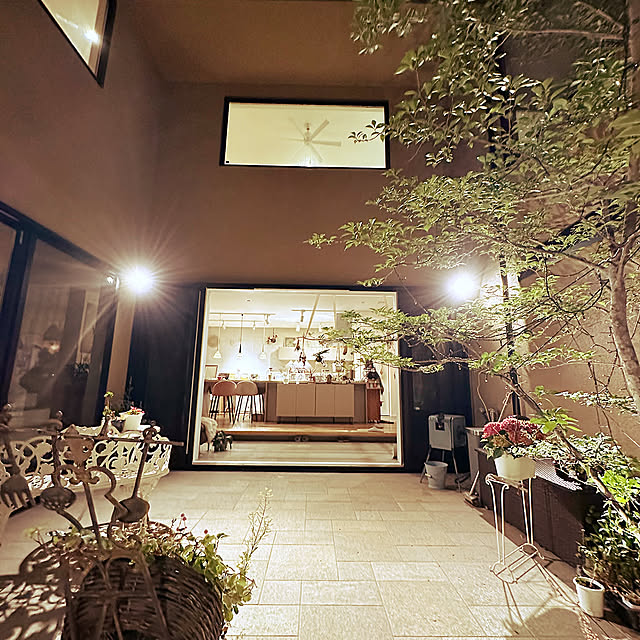 Entrance,夜の風景,いつもありがとうございます♡,中庭からの景色,草花が好き lemonadeの部屋