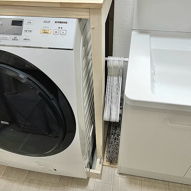 Bathroom,洗濯機カバー,サニタリールーム,ランドリールーム,洗面所,脱衣所,ナチュラル,インテリア,DIY,カフェ風,カフェ,ナチュラルインテリア,お家カフェ,おうちカフェ,カフェ風インテリア,暮らしを楽しむ,カフェ風インテリアを目指して,フォローすごく嬉しいです♡,いいね、フォロー本当に感謝デス☺︎,お家時間 youの部屋