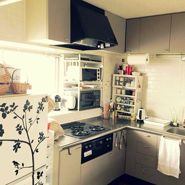 Kitchen,賃貸　キッチン,DIY mei055の部屋