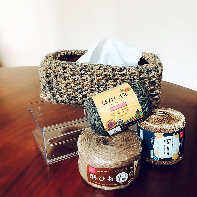 ティッシュケースカバー,ダイソー,100均,毛糸,セリア,Lounge ili_zoe_erajhoの部屋