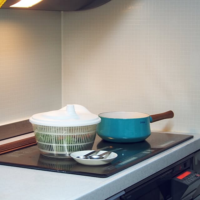 Kitchen,ダンスクお鍋,サラダスピナー,IKEA,イケア,シンプルライフ,料理中,整理整頓 Aoiの部屋