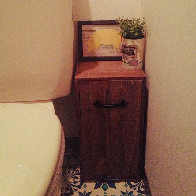 Bathroom,トイレブラシ収納,フェイクグリーン Oliveの部屋