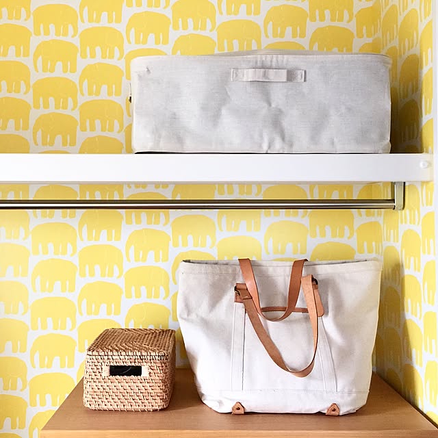 Bedroom,サンゲツ壁紙,ぞう,ウォークインクローゼット,衣装ケース,ソフトボックス,無印良品週間,秘密基地,無印良品,収納,シンプルに暮らしたい,シンプルインテリア usaco.の部屋