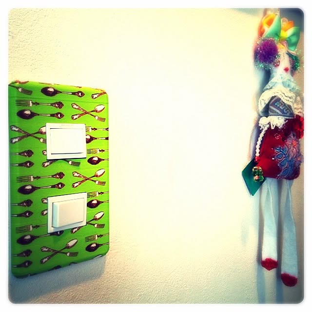 Bathroom,カラフル,作家さんのハンドメイド,マスキングテープリメイク,スイッチカバー マステ,セリア,自己満バンザイ♡ manaの部屋