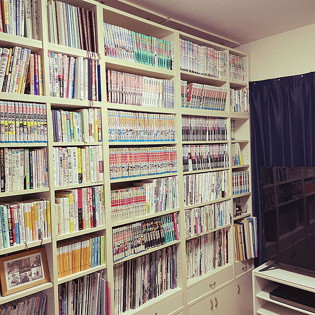 雑誌収納,天井つっぱり,壁面収納,漫画,本棚,コミック,小説,本棚 収納,My Shelf akkeyの部屋