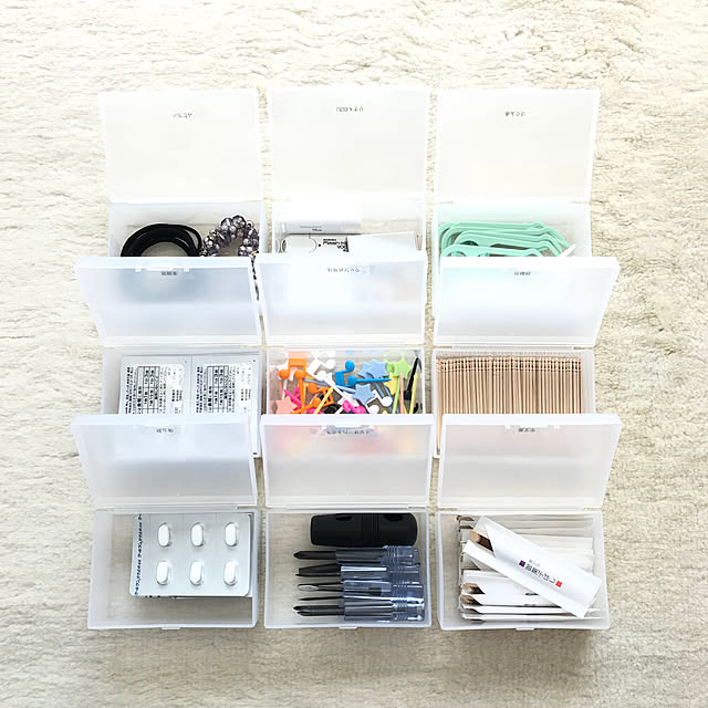 My Shelf,救急用品ケース,収納,無印良品,すっきり暮らす,ポリプロピレン収納,イベント用,シンデレラフィット,小物収納,白,整理整頓,小物ケース sumikoの部屋