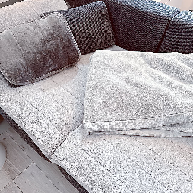 Lounge,白樺ツリー,ツリー,モノトーン,モノトーンインテリア,毛布,ベッドパッド,ソファーのある暮らし,ソファーまわり,ソファー,ふかふかで気持ちいい,観葉植物,IKEA cocoの部屋
