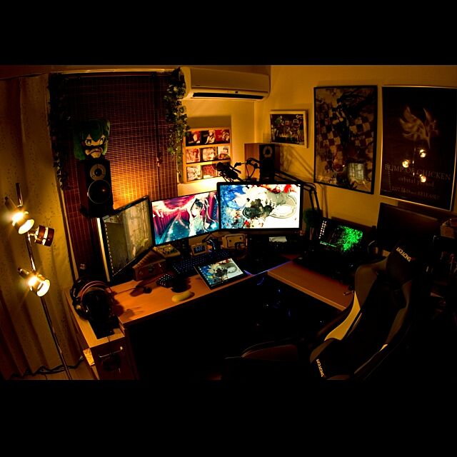 My Desk,オーディオ,パソコンデスク,パソコンデスク周り,マルチディスプレイ,くつろぎ空間 yamatwoの部屋