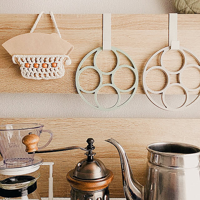 KEYUCA,カリタ,コーヒーのある暮らし,ペーパーフィルターホルダー,ハンドメイド,マクラメ編み,LOWYA,Kitchen,コーヒーペーパーホルダー,コーヒーフィルターホルダー LOKKIの部屋