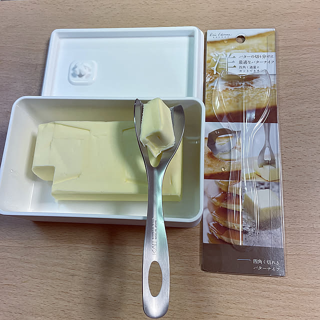いつもいいね！ありがとうございます♪,四角く切れるバターナイフ,貝印,Kitchen Marimoの部屋