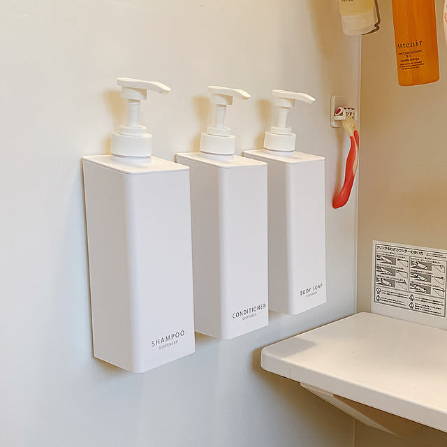 Bathroom,浮かせる収納,セリア,ディスペンサー,お風呂,tower lunalunaの部屋