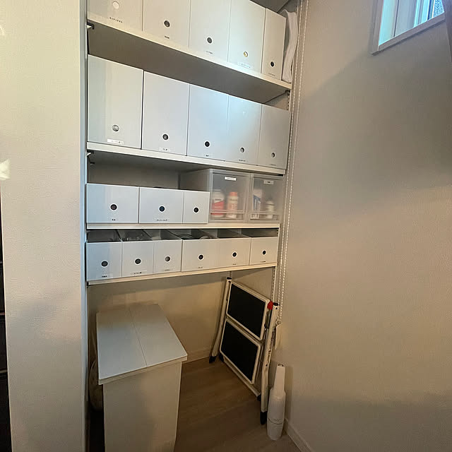 My Shelf,造作壁,無印良品ファイルボックス活用,無印良品ファイルボックス1/2,無印良品ファイルボックス,無印良品,可動棚収納,可動棚,キッチン収納,パントリー収納,パントリー tamatamaの部屋