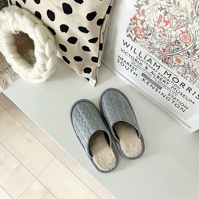 IKEA,スタンダードプロダクツ,スリコ,SHEIN,ルームシューズ,モノトーンインテリア,グレーインテリア,ホワイト×グレー,ホワイトインテリア,北欧インテリア,Bedroom yu-yuukiの部屋