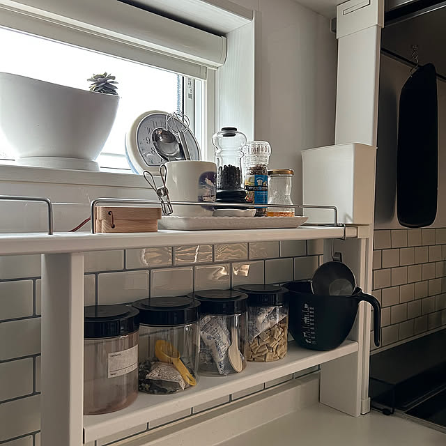 Kitchen,工夫,コスパ,プチストレス解消,動線,階段下収納,キッチン収納,調理器具,オープン収納,壁面収納,壁付けキッチン,ラブリコ,リアルな生活感,1x4材,DIY,収納スペース,ワンアクション tanboの部屋
