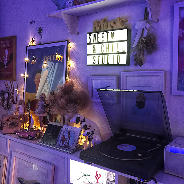 スーモークツリードライ,音楽のある暮らし,賃貸でも楽しく♪,雑貨大好き♡,❤︎ありがとうございます‼︎,ナチュラル,Yumi Yamada,ドライフラワースワッグアレンジ,相変わらずのミックステイスト,ドライフラワー♡,LEDテープライト調光付き,Overview Sonokoの部屋