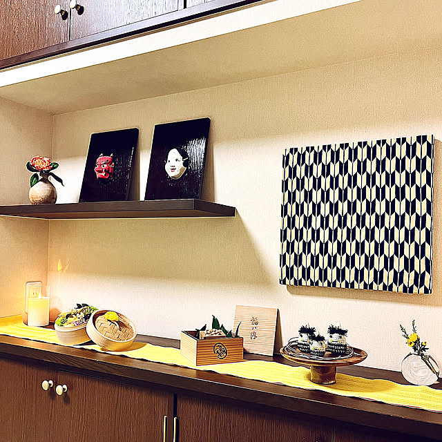 Bedroom,節分,RCの皆さまに感謝♡,リラックス空間,夫婦二人暮らし,ハンドメイドのある暮らし,生活の変化,お金をかけずに楽しむインテリア,いつも見て頂きありがとうございます,丁寧な暮らしを心がけて,手作りのある優しい暮らし,癒し,フラワーベース,みずのうつわ,ハンドメイド,冬支度,アカシヤプレート,ダイソー,100均 NAOの部屋