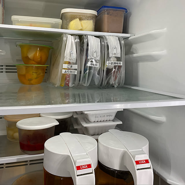 テプラでラベリング,調味料収納,ビニールポーチ,抗菌,ダイソー,カメラマーク消し,RCに感謝,Kitchen miya.ayaの部屋