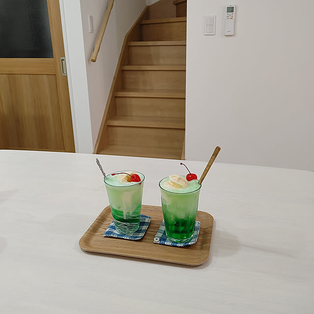 My Desk,シンプルライフ,シンプルインテリア,ナチュラルインテリア,旗竿地,おうちカフェ,クリームソーダ,レトロ喫茶,おやつ,おやつタイム fumiの部屋