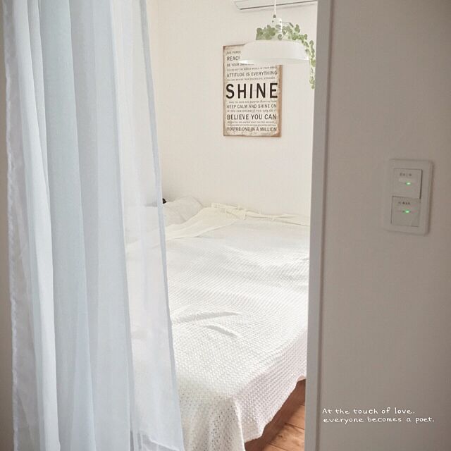 Bedroom,ニトリのカーテン,ニトリ,お値段以上 tomoの部屋