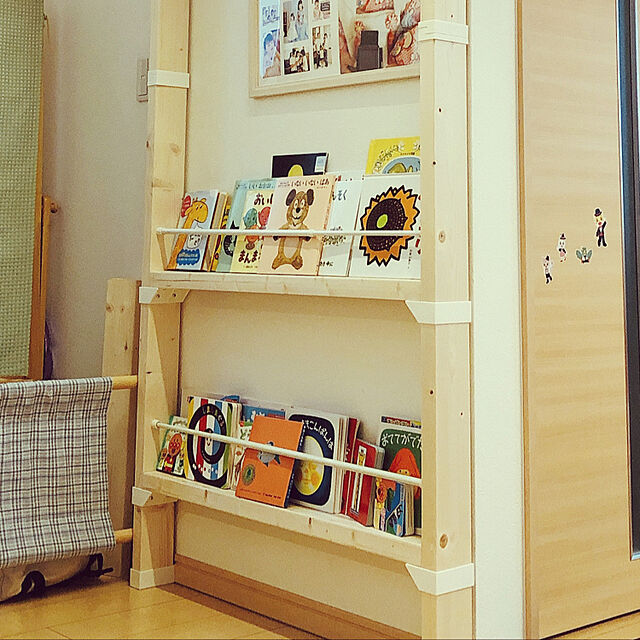 子どもが自分でできる収納,つっぱり棒,本棚DIY,LABRICO,ラブリコ,DIY,On Walls yukaの部屋