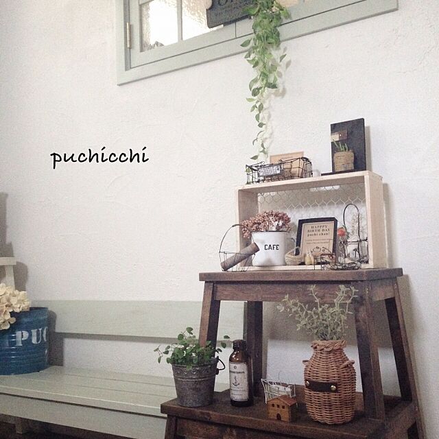 Entrance,ベンチ DIY,IKEA スツール,RCの出会いに感謝♡,2015.3.19 puchicchiの部屋