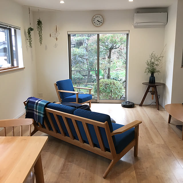 Lounge,ルンバ980,ヒンメリ,blue,ソファー,ルンバ,グリーンのある暮らし,ホルムガード,ソファ,RIKI Clock,マイホーム,北欧,アイロボット,unico,kito,北欧インテリア,ルンバモニター当選 junの部屋