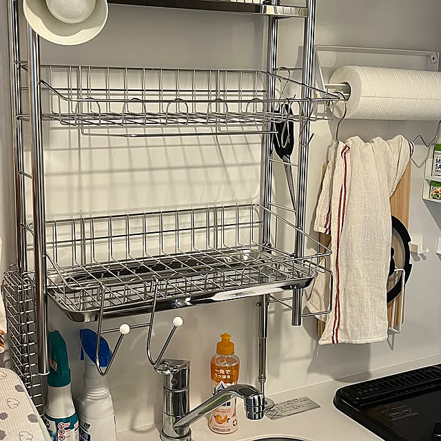 Kitchen,水切りラック,キッチンラック,収納家具,キッチン,収納,食器 CHICHIの部屋