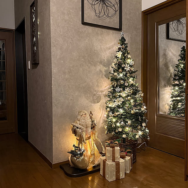 Entrance,ガラスのオーナメント,オーナメント,サンタクロース,クリスマスツリー,クリスマス雑貨,クリスマス,ディスプレイ,冬支度,DIY yumirilの部屋