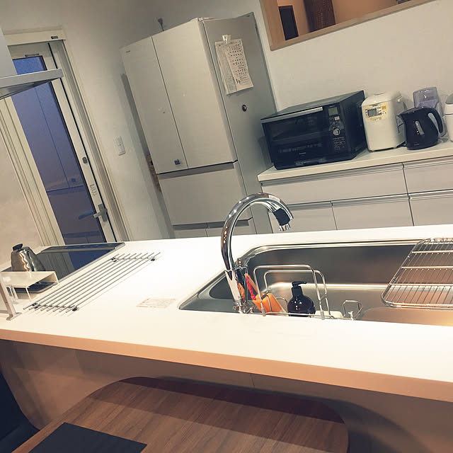 Kitchen,タッチレス水栓ナビッシュ,浄水器内蔵,lixil水栓,クリナップ ラクエラ,狭小住宅,森のめぐみ工房 仙台 t_familyの部屋