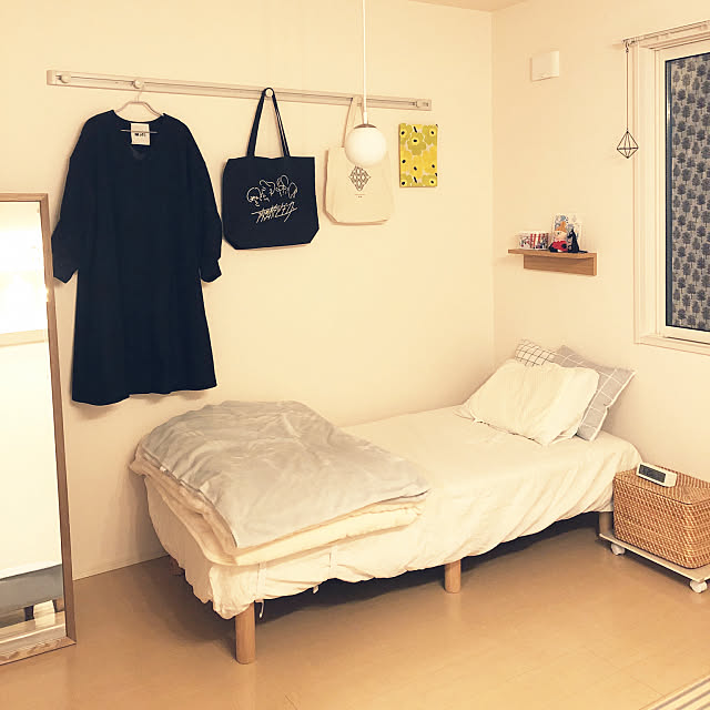 Bedroom,定点観測,もたない暮らし,一人暮らし,無印良品,1LDK,北欧,断捨離 eriの部屋