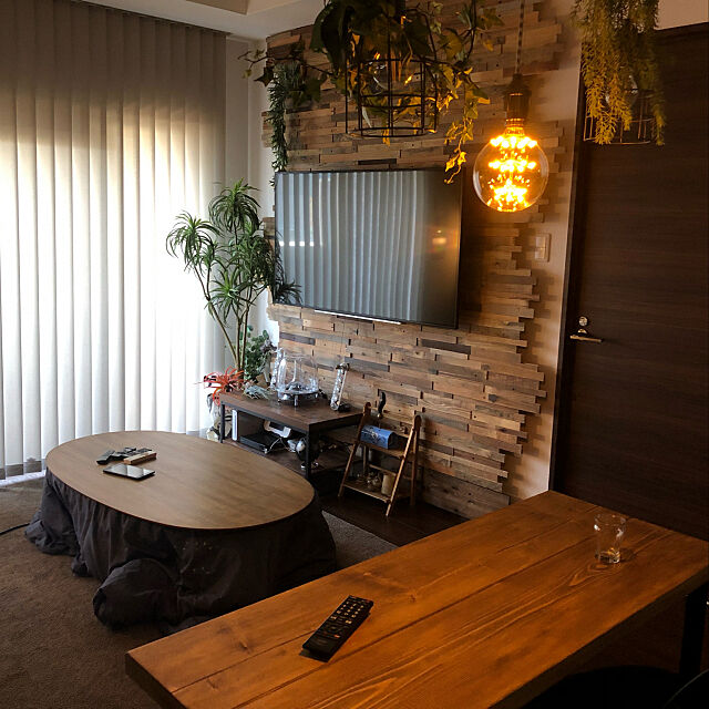DIY,観葉植物,カフェ風,フェイクグリーン,男前,照明,レトロ,Lounge yosukeの部屋