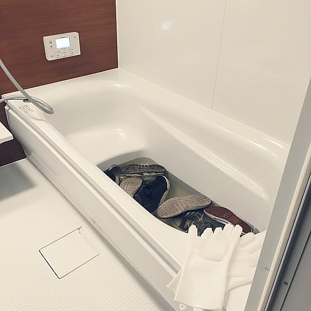 Bathroom,オキシクリーン漬け,オキシクリーン,掃除,靴洗い,心地よい空間,心地よい暮らし,暮らしを整える,浴槽 tan5の部屋