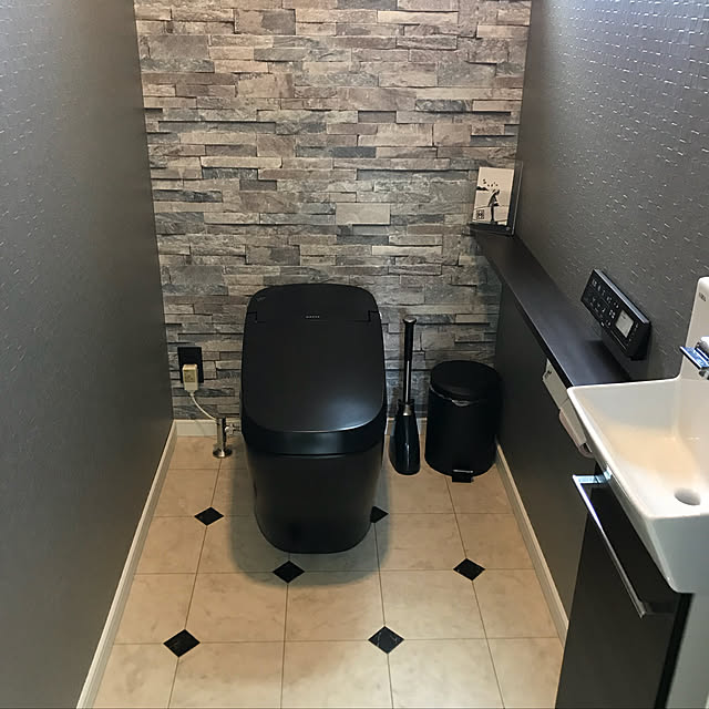 Bathroom,リクシルのトイレ,サティスG,トイレ,シンプルモダン,ブラックインテリア,simplehuman,イベント参加中 mikipoohの部屋