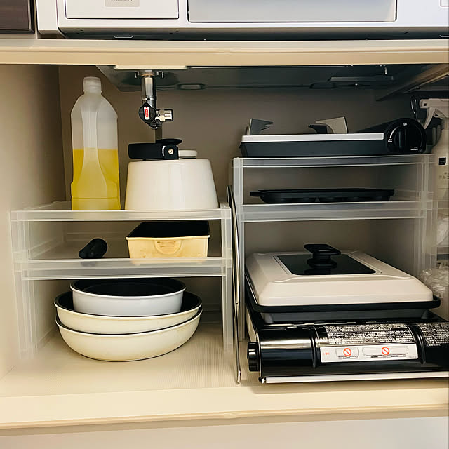 コンロ下,無印良品,アパート,賃貸,キッチン収納,賃貸アパート,d-room,Droom,ダイワハウスの賃貸アパート,D-room 賃貸,Kitchen na_y_o04の部屋