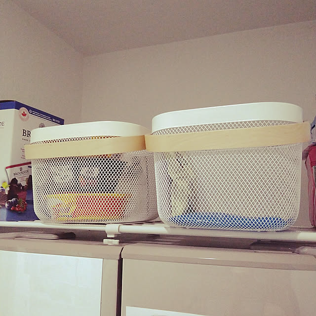 Kitchen,かごバスケット,IKEA,キッチン収納,モノトーン tmaaの部屋