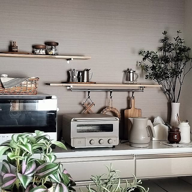 Kitchen,壁面収納,棚DIY,お気に入りに囲まれた暮らし,暮らしを整える,おうち時間を楽しむ,好きなものに囲まれて暮らす,おうちカフェ,キッチン収納,キッチン雑貨,NO RC NO LIFE☻*,中古戸建て oomiの部屋